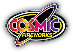 logo cosmic fireworks